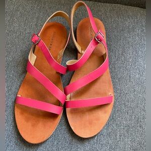 Lucky Brand Strappy Sandals Color Hot Pink Size 8.5